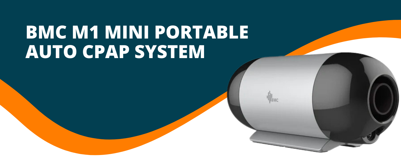 BMC M1 Mini is an Automatic Pressure Adjusting Travel CPAP device designed to treat snoring and Obstructive Sleep Apnea available at Astromed in UAE
